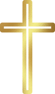 Gold Easter Cross Illustration